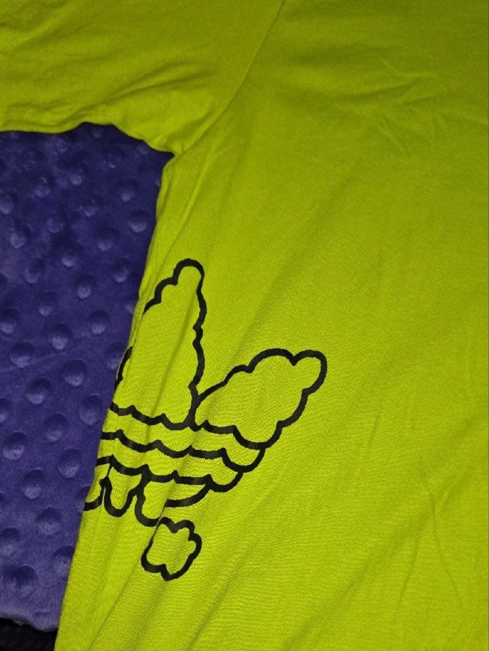adidas Neon Lime Graphic Tee with Black Logo